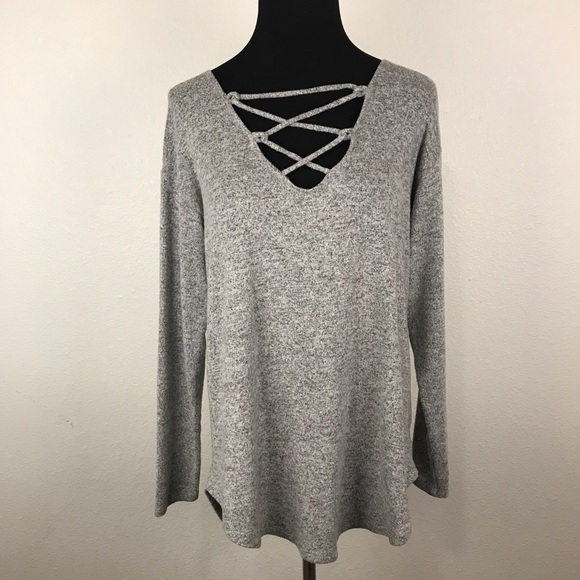 AMERICAN EAGLE | Gray Soft Sexy Plush Sweater M - Picture 2 of 8